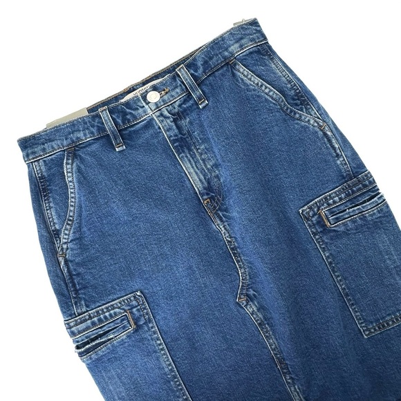 Hudson Reconstructed Skirt Size 28 Cargo Pockets Golden Hour Wash Denim New NWT - Picture 7 of 9